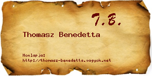 Thomasz Benedetta névjegykártya